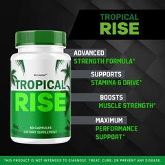 LIVORKA Tropical Rise bottle back with ingredients and directions.