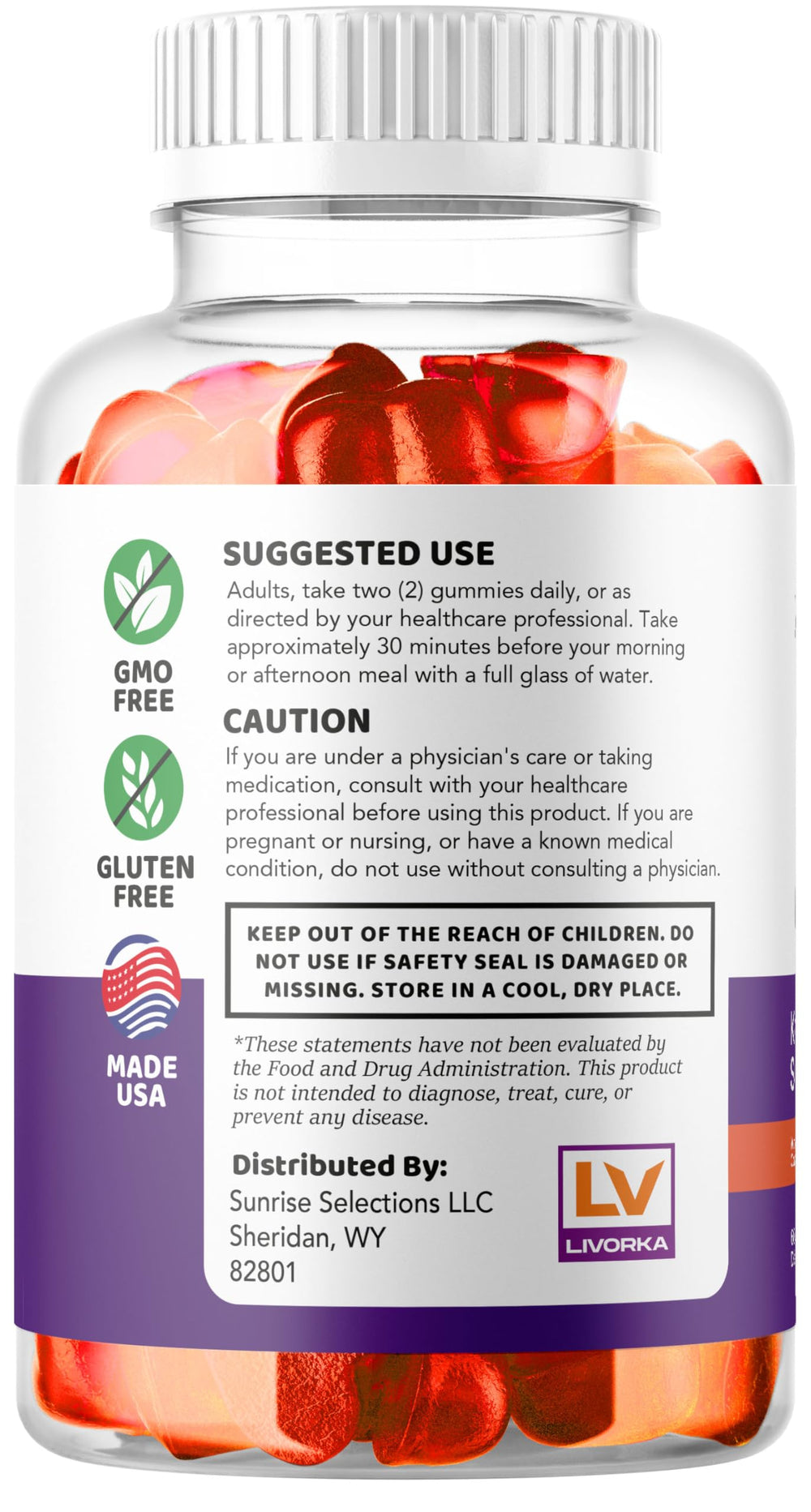 LIVORKA gummies on kitchen counter ready for your morning routine.
