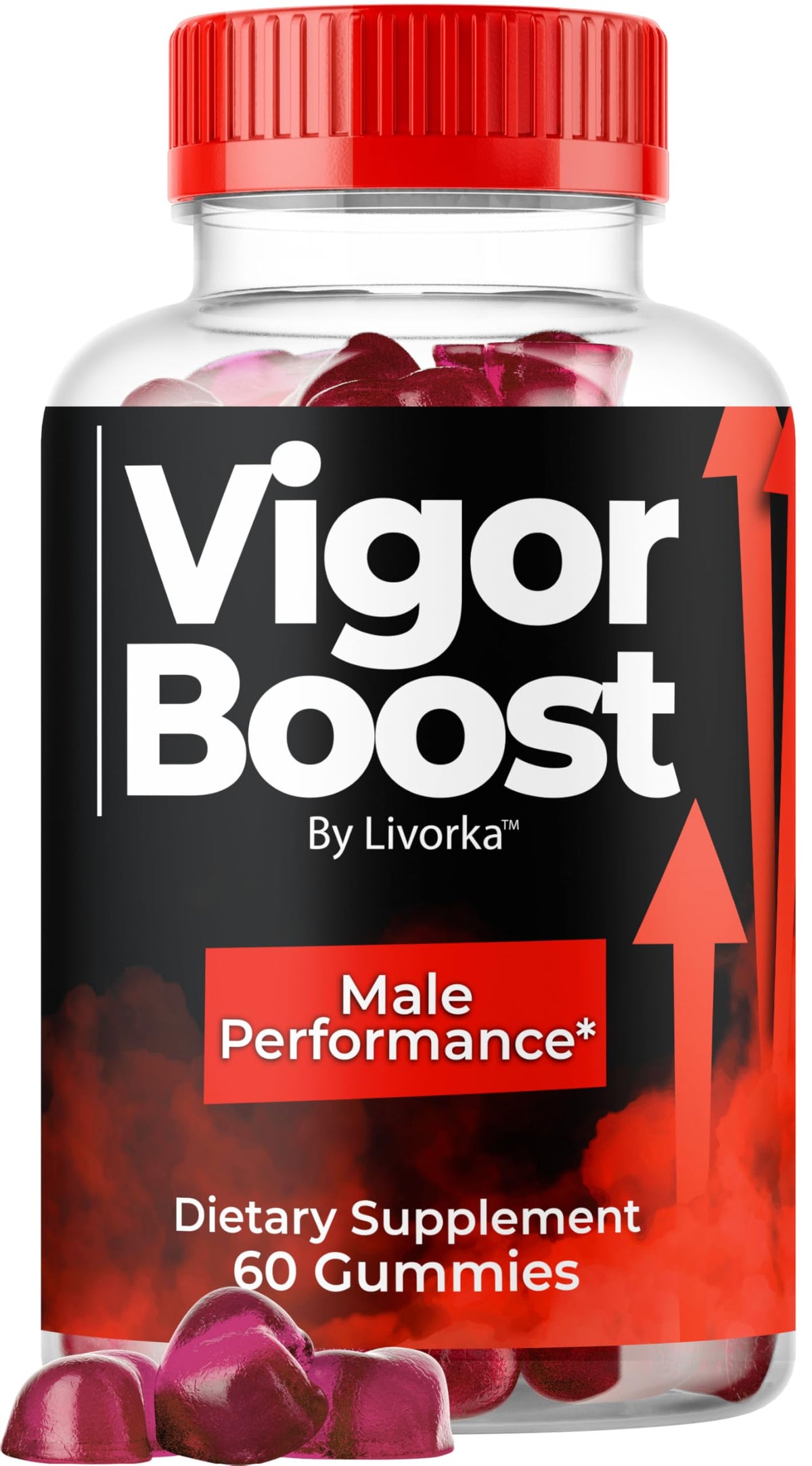 LIVORKA Vigor Boost Gummies bottle front highlights daily energy support.