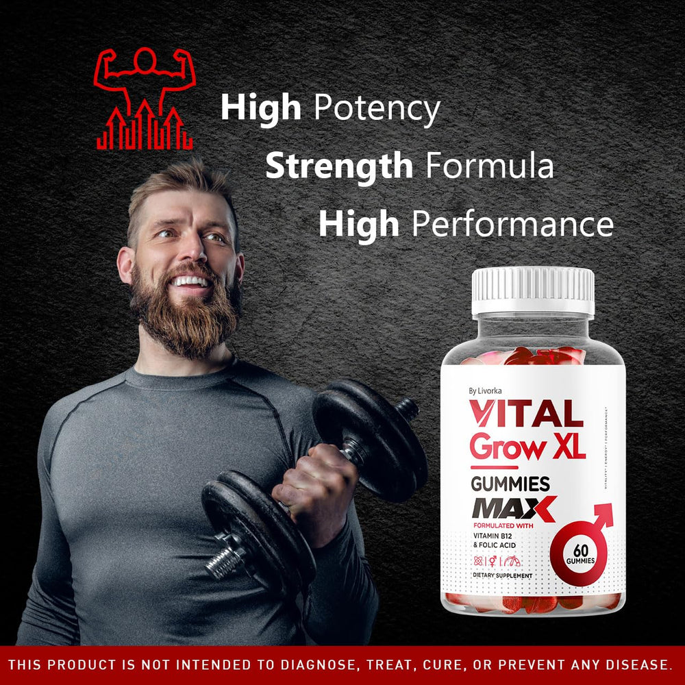 Front label of LIVORKA Vital Grow XL emphasizing natural ingredients.