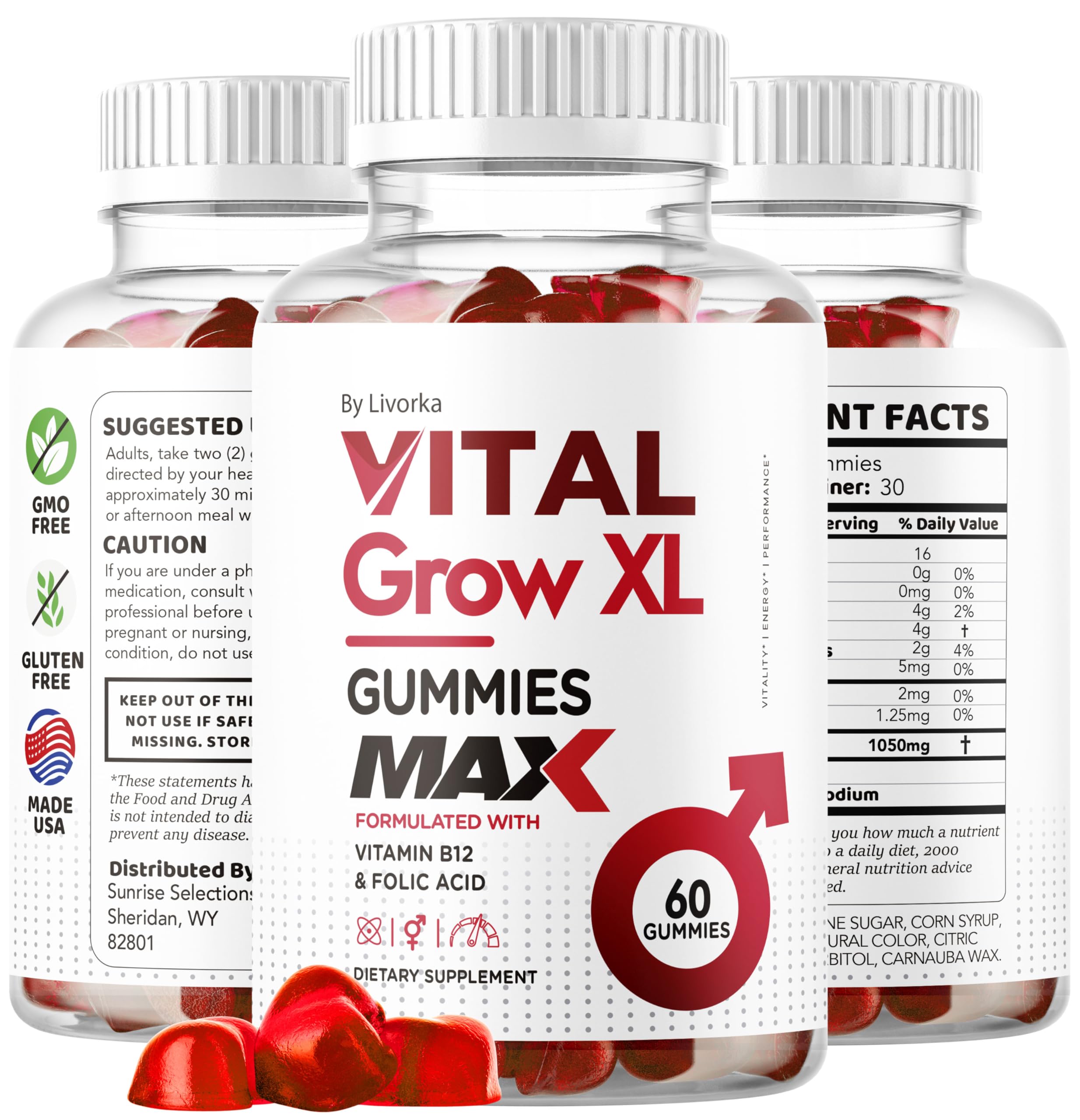 Two-month supply of LIVORKA Vital Grow XL clearly labeled for budgeting.