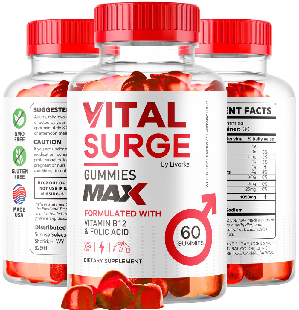 LIVORKA Vital Surge daily-use scene with a man taking a gummy for everyday vitality