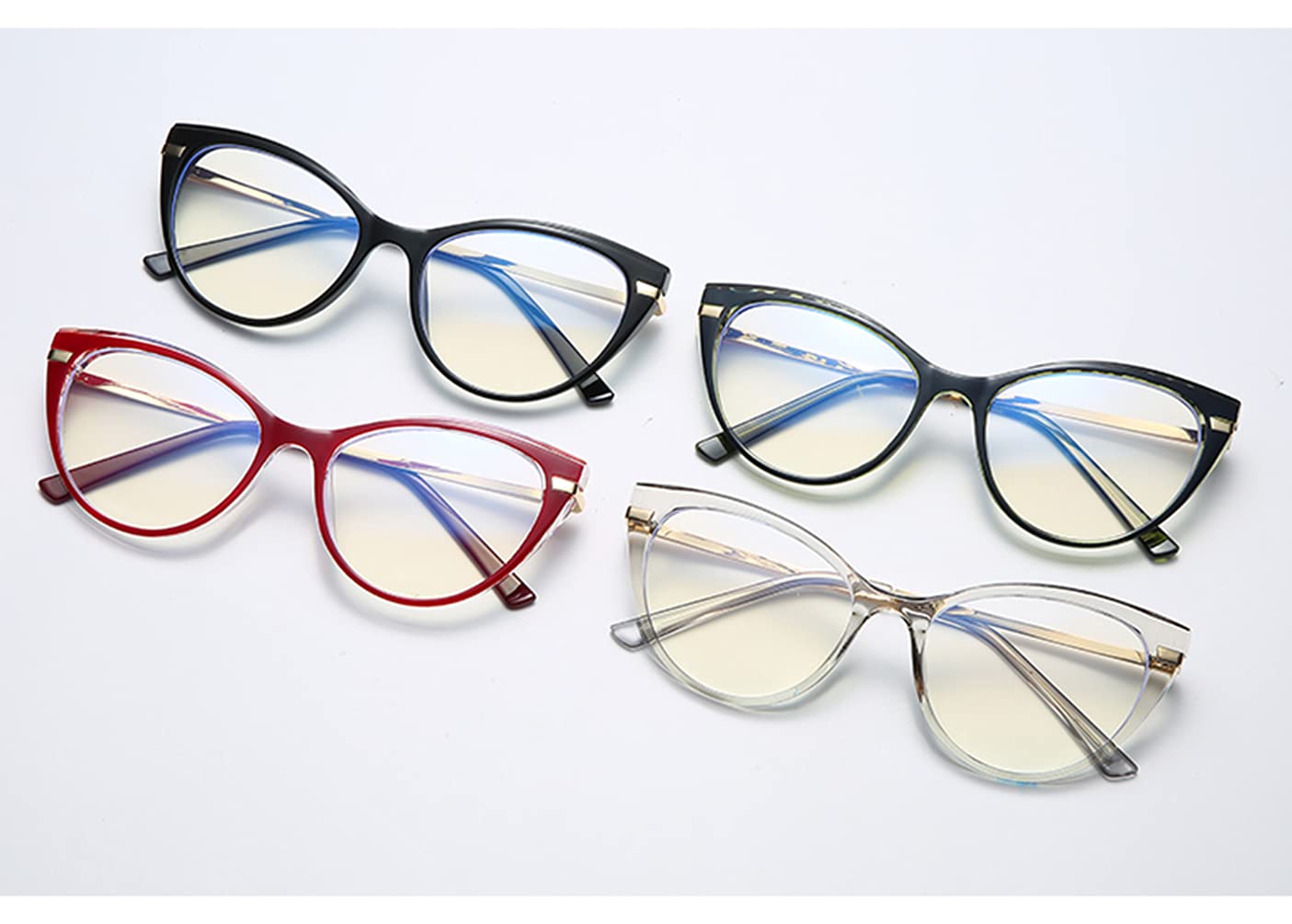 Gafas cat-eye negras de LJCZKA, estilo casual y elegante.