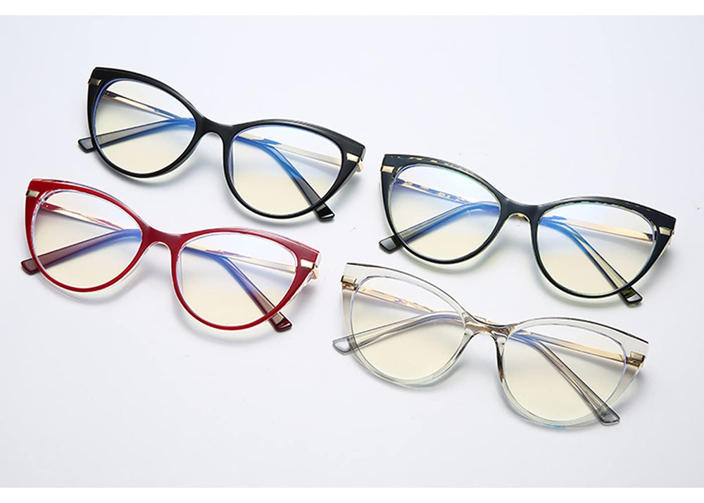 Gafas cat-eye negras de LJCZKA, estilo casual y elegante.