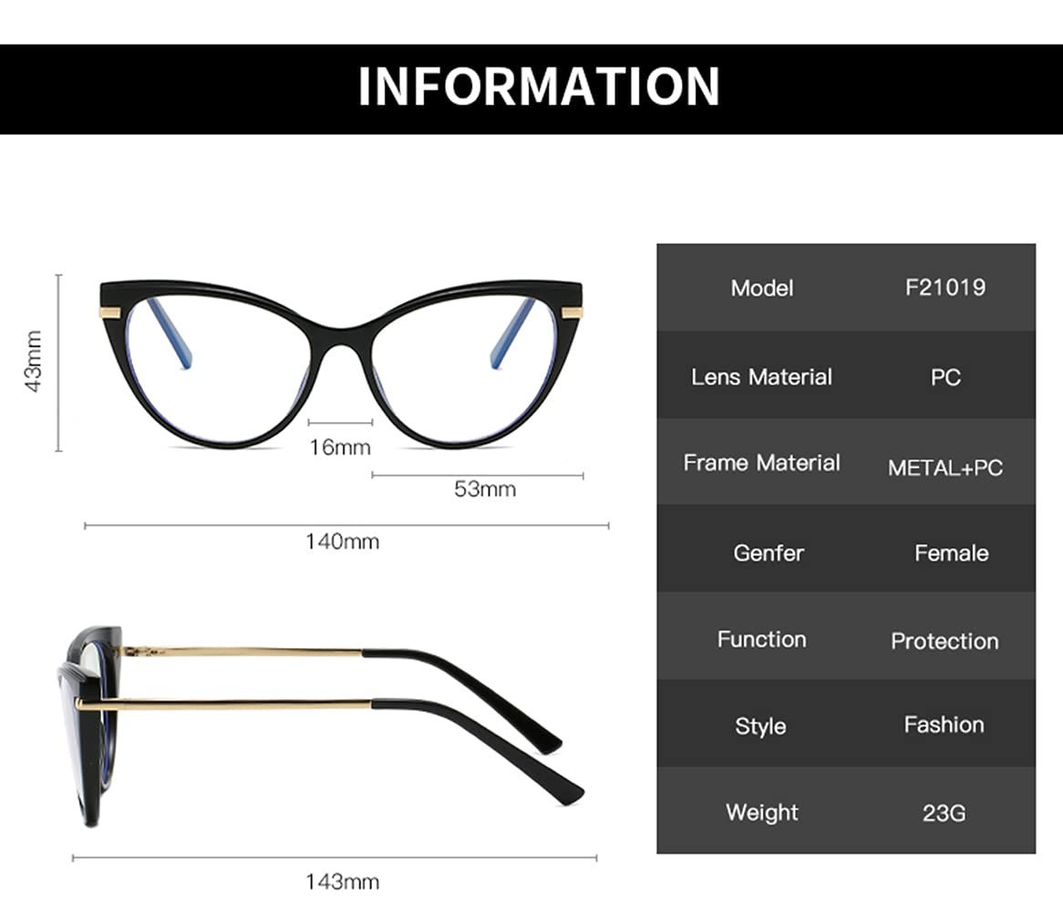Lentes de 43x53 mm de LJCZKA para ajuste cómodo.