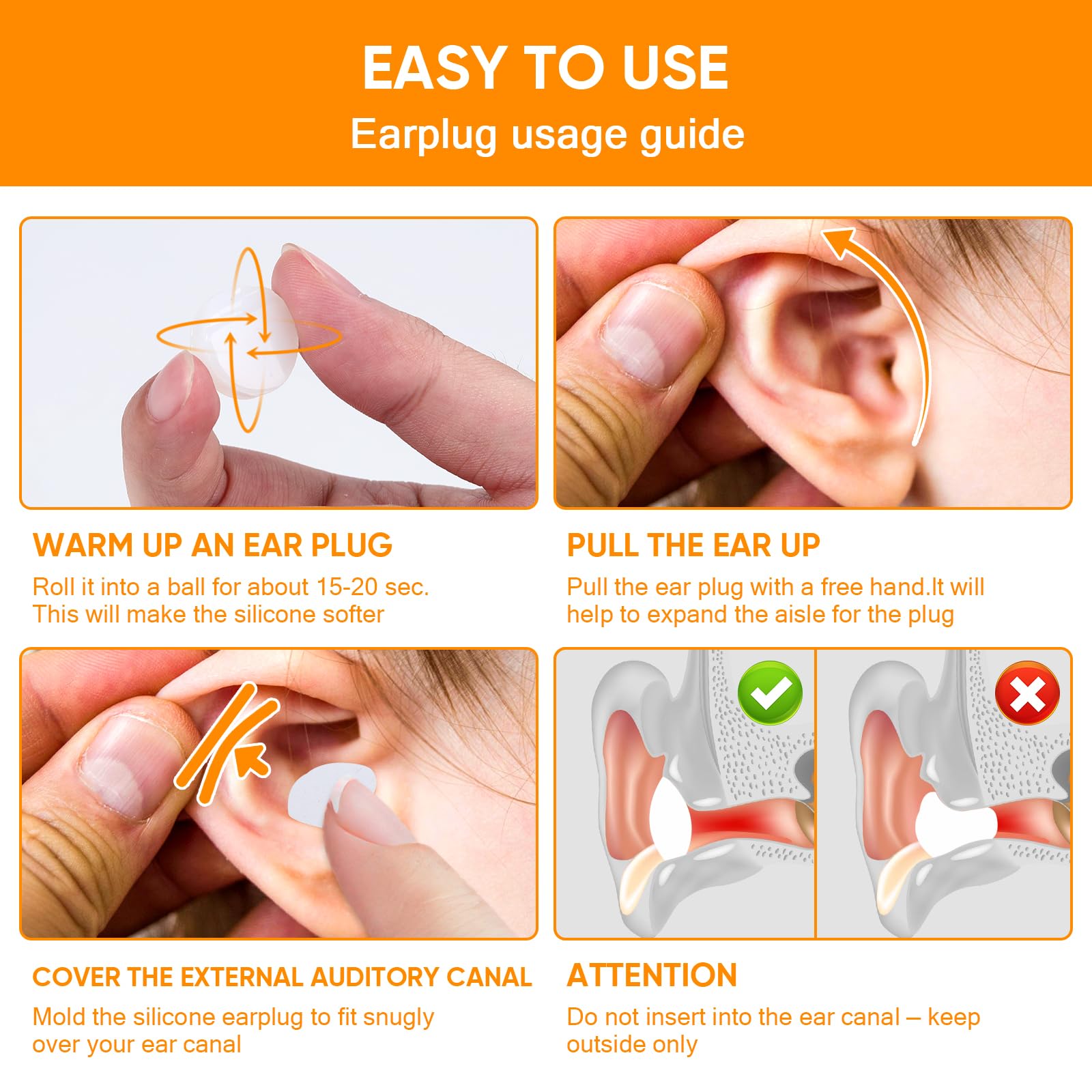 LKbeuuu ear plugs for swimming, waterproof and secure