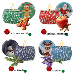 LKDJR Apple Cinnamon candle in 4-pack for festive ambiance