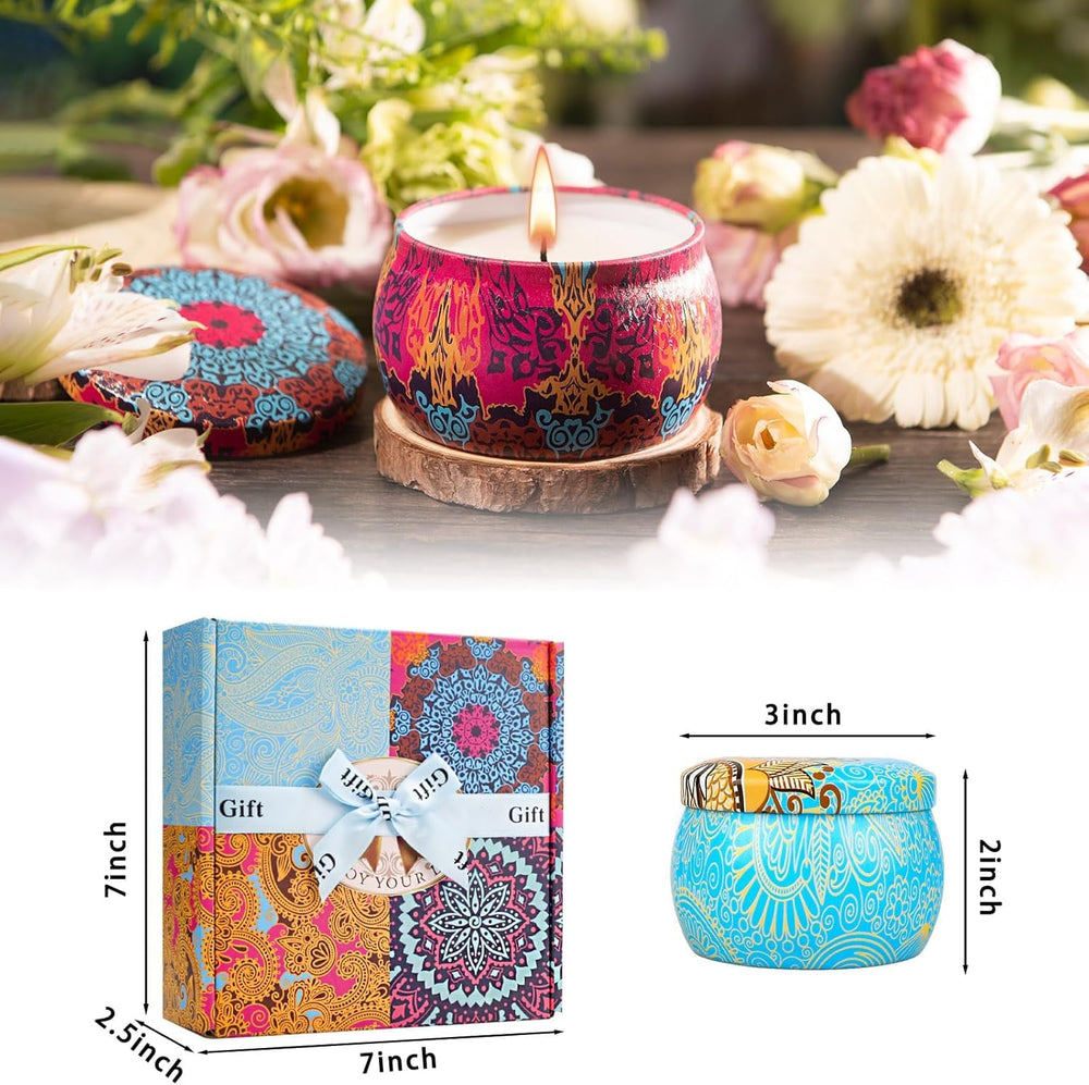 LKDJR cotton wick candles burn smoke-free for a calm evening.