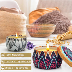 LKDJR soy wax candles shown as a complete set for calming spaces.