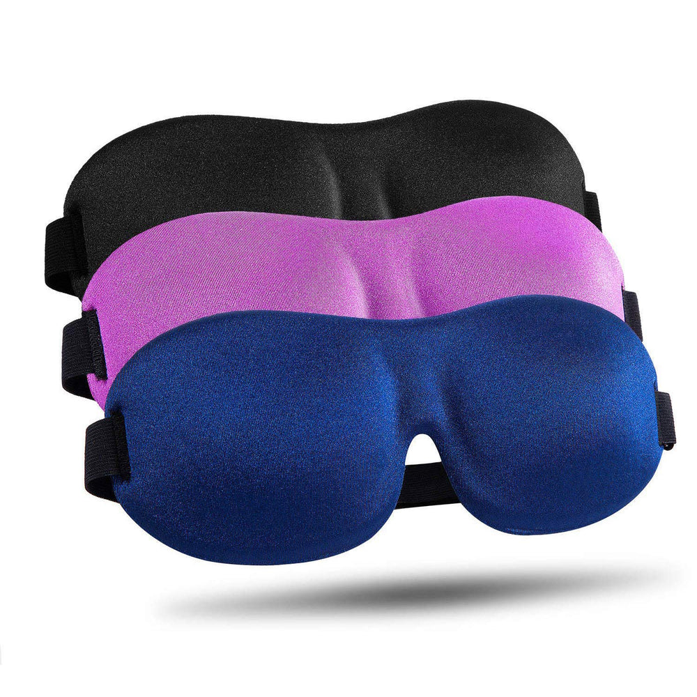 Máscara para dormir LKY DIGITAL 3-pack, oscurecimiento total para dormir mejor