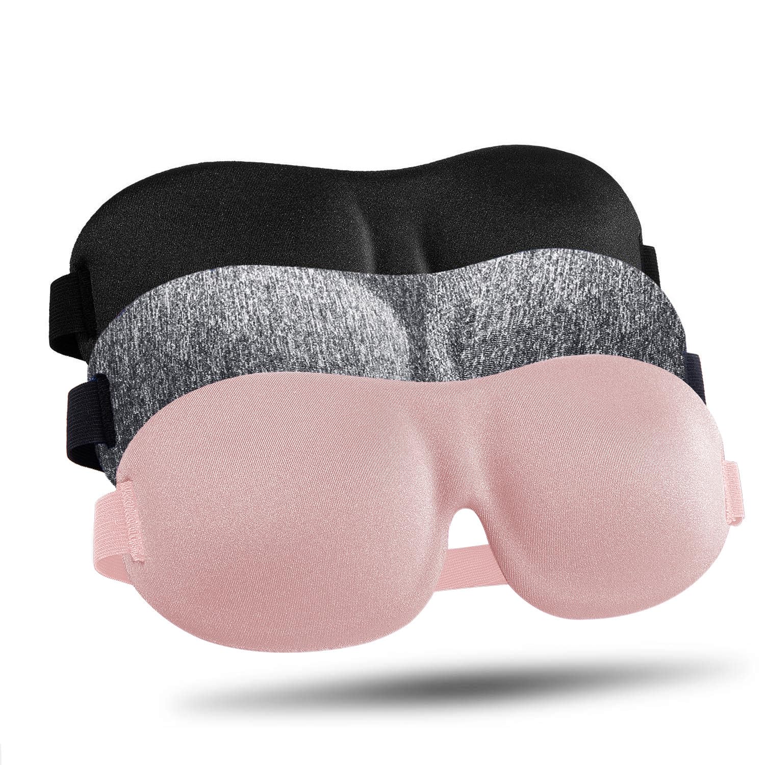 LKY DIGITAL sleep mask for side sleepers with 3D contour blocks light for deep rest