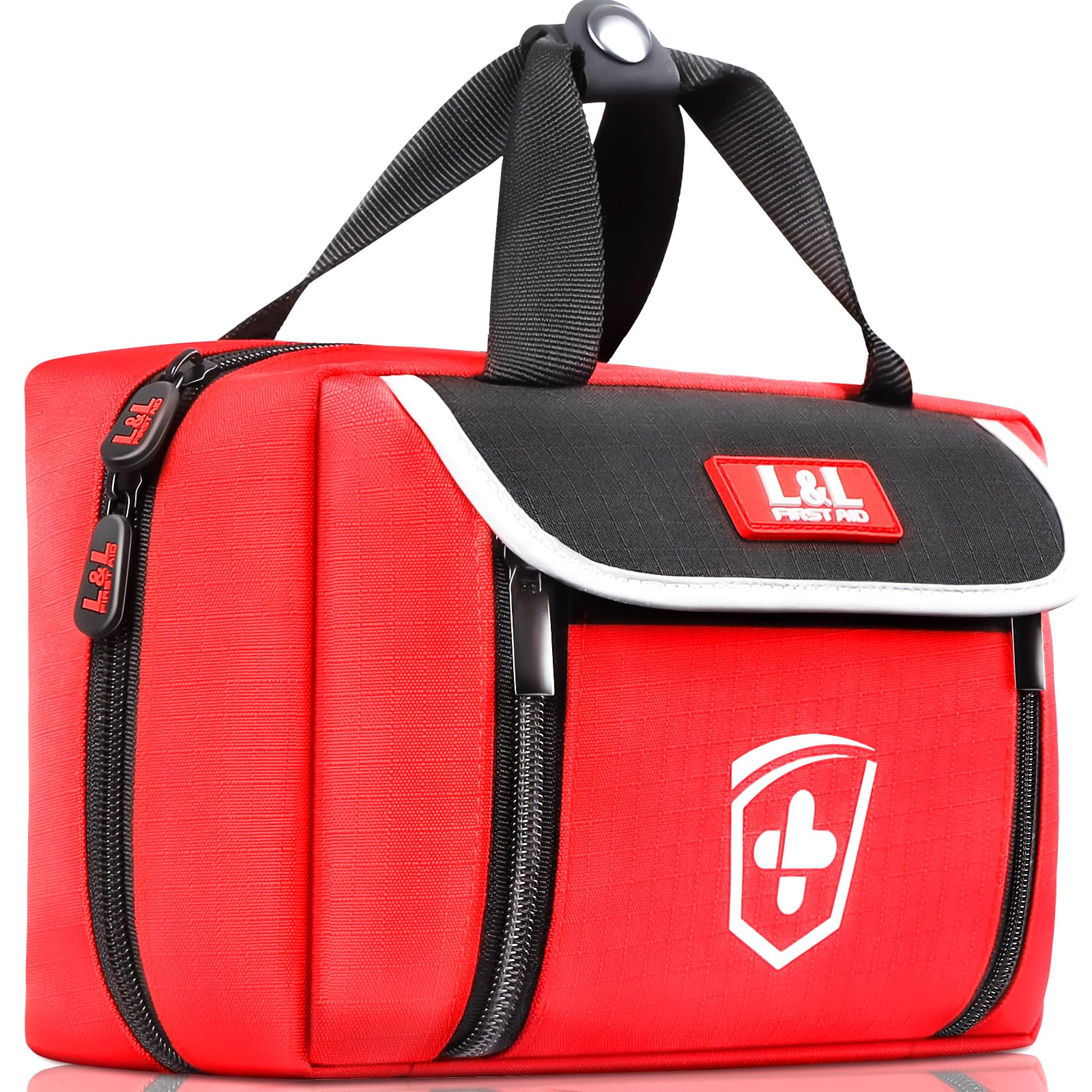 LL First Aid 350-piece car kit with essential supplies for road emergencies.