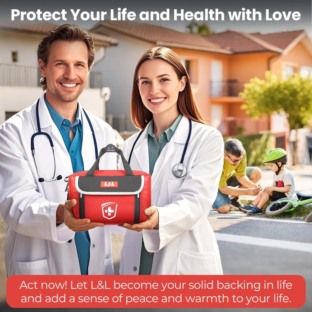 LL First Aid backpack-friendly kit fits in travel bags.