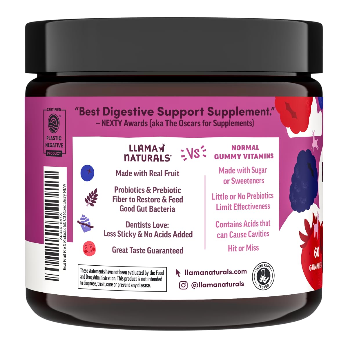 Llama Naturals dentist-friendly probiotics for daily use