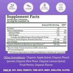Close-up of Llama Naturals elderberry gummies with fruit flavor appeal