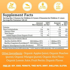 2B CFU probiotic strength icon on package for kid-friendly support