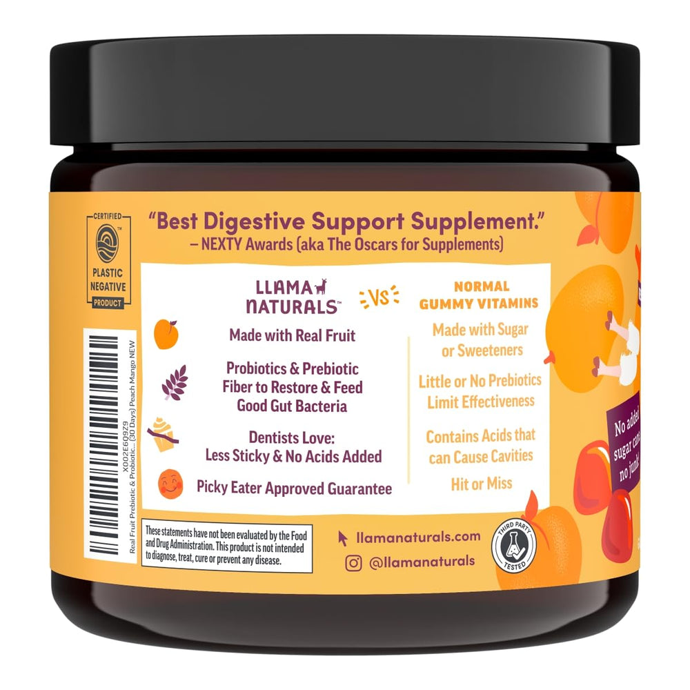 Pediatric dentist-friendly label on Llama Naturals probiotics