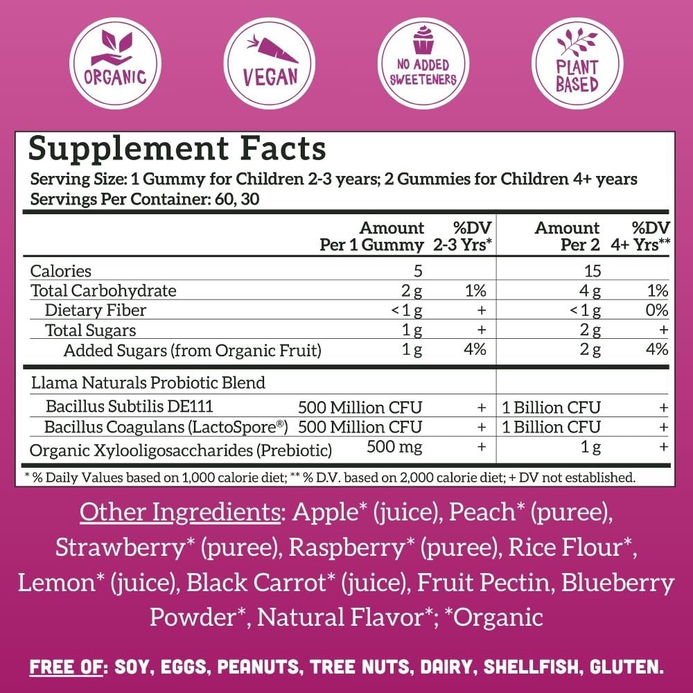 Llama Naturals vegan formula icon emphasizing plant-based ingredients