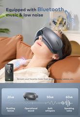 LLANO eye massager with double-layer heating pads for even warmth.