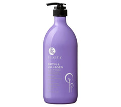 L LUSETA Biotin & Collagen Conditioner bottle for smoother, stronger hair and detangling.