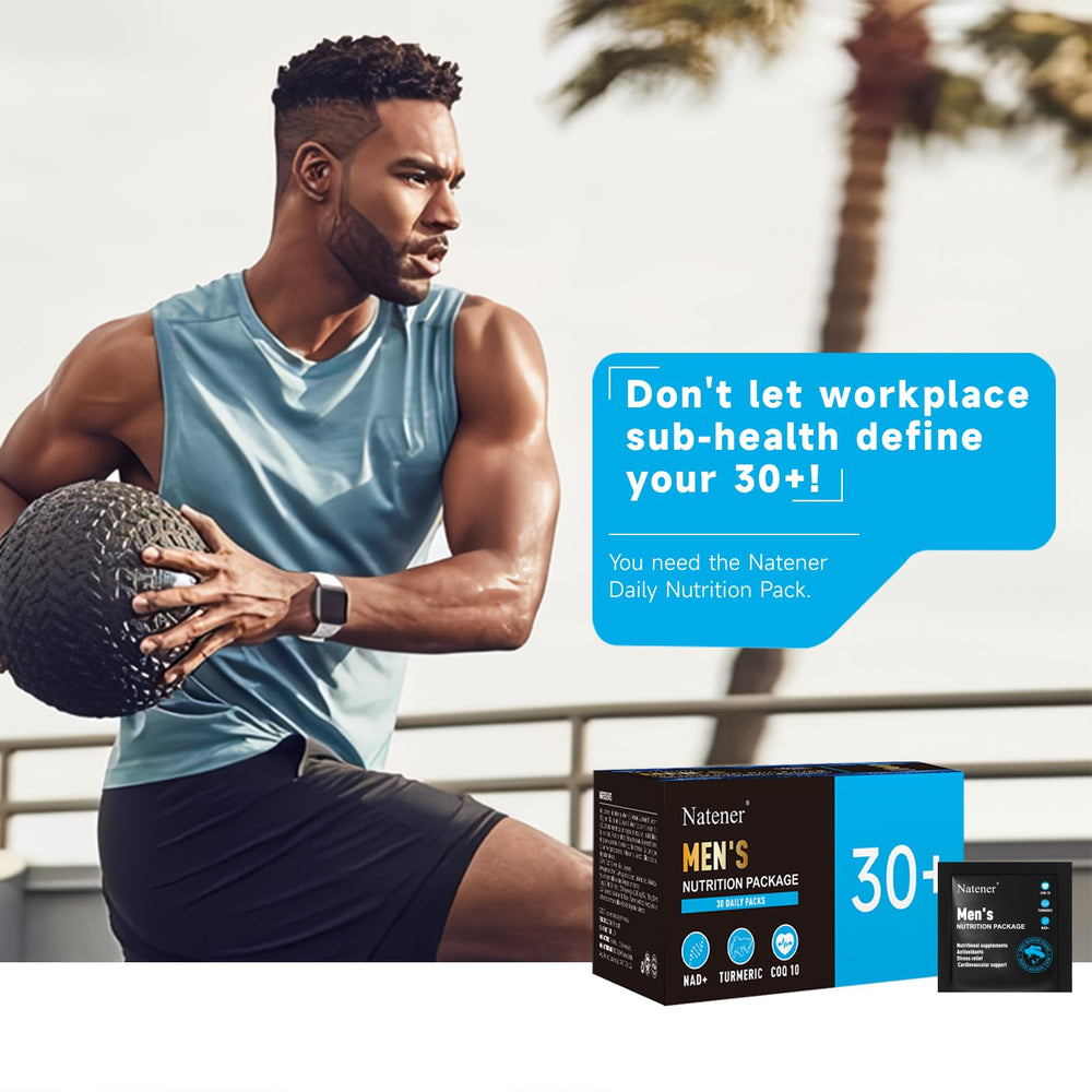 LLVYUO Natener Man all-in-one multivitamin glass bottle showcases foundational nutrition