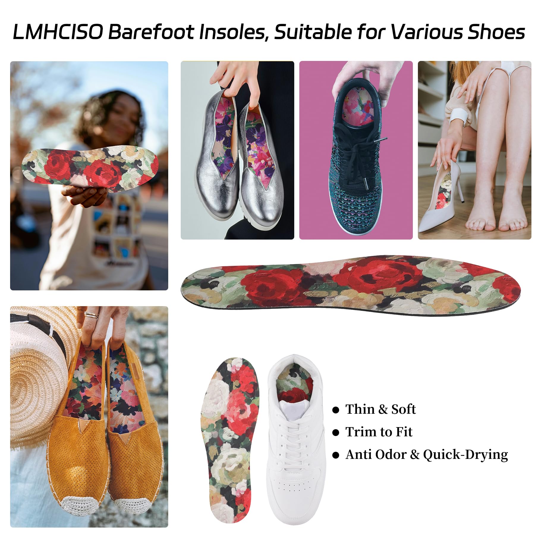 LMHCISO breathable quick-dry insole keeps feet cool and dry