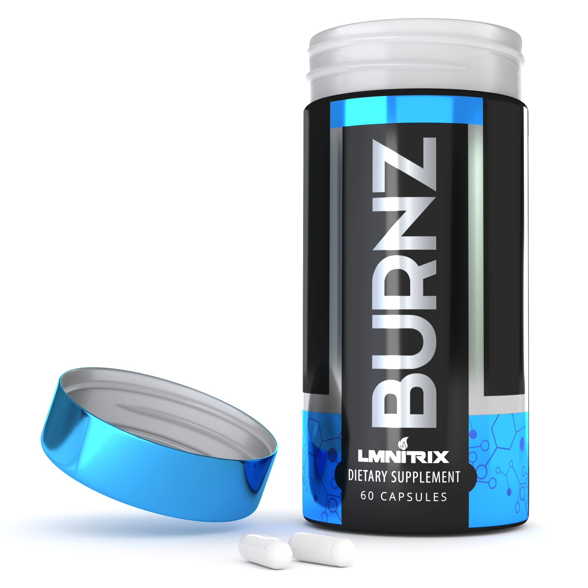 LMNITRIX BurnZ EXT bottle with extreme thermogenic formula for intense workouts.