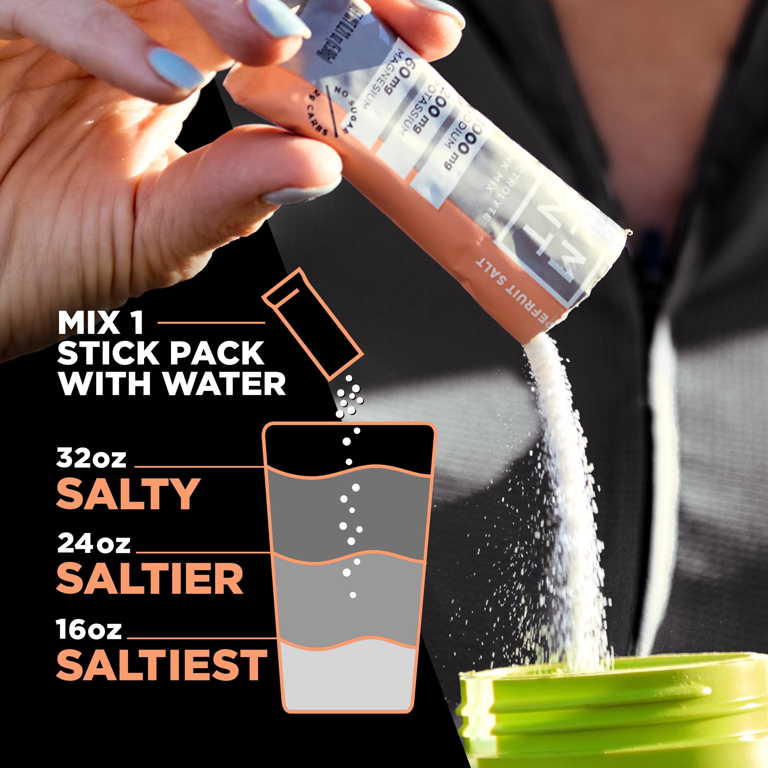 LMNT Grapefruit Salt athlete bottle ready for post-workout rehydration.