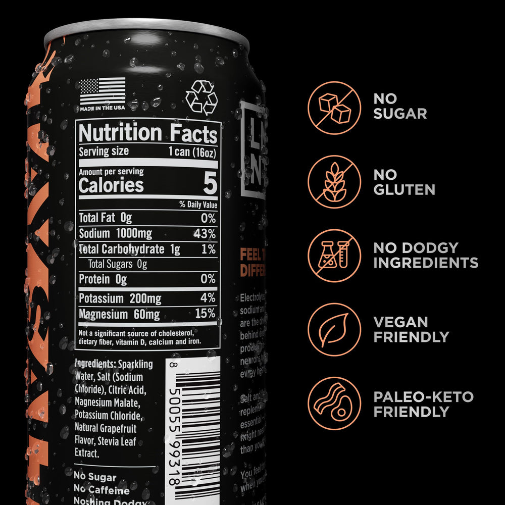 LMNT Sparkling Grapefruit Can ideal for on-the-go hydration.