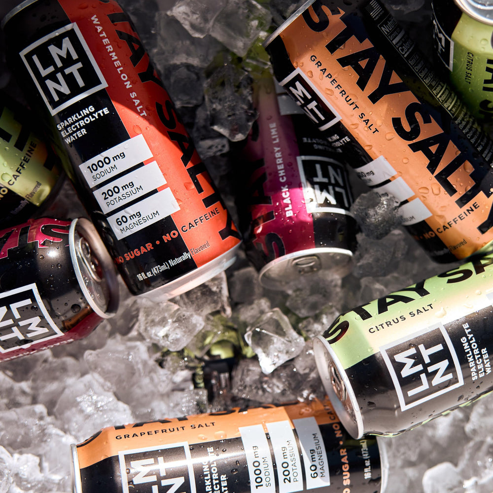 LMNT Sparkling glass with fizz demonstrates easy daily hydration.