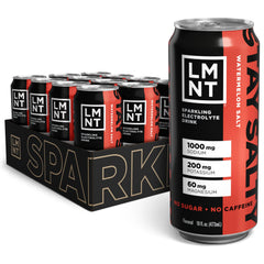 LMNT Sparkling Watermelon Bottle highlights refreshing hydration for active days.