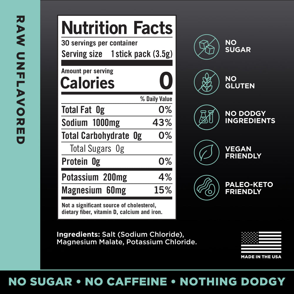 LMNT Zero Sugar electrolyte sticks on a kitchen counter, ideal for training days