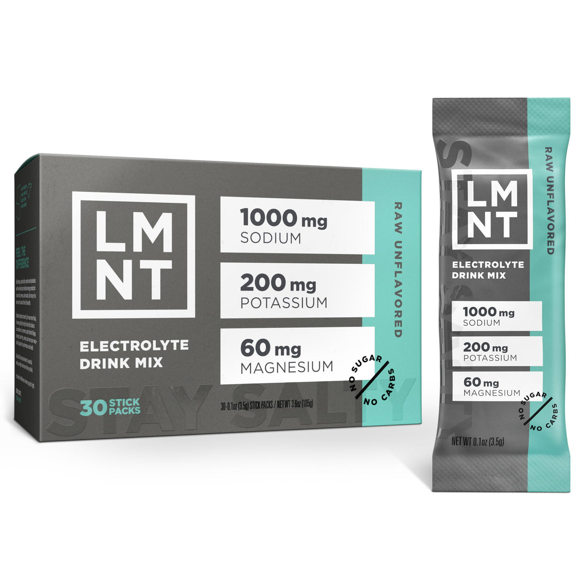LMNT Zero Sugar sticks dissolving in water for on-the-go hydration