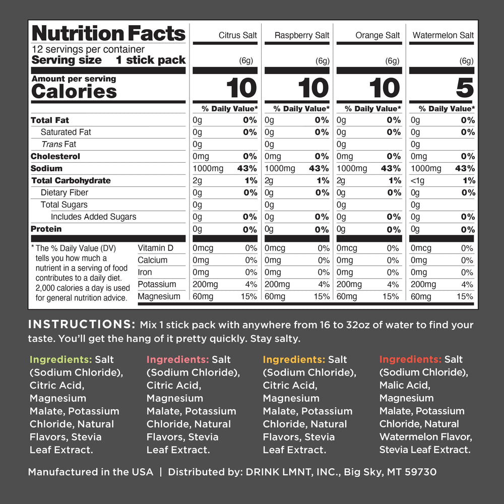 LMNT Zero Sugar stick-packs closeup for workout hydration
