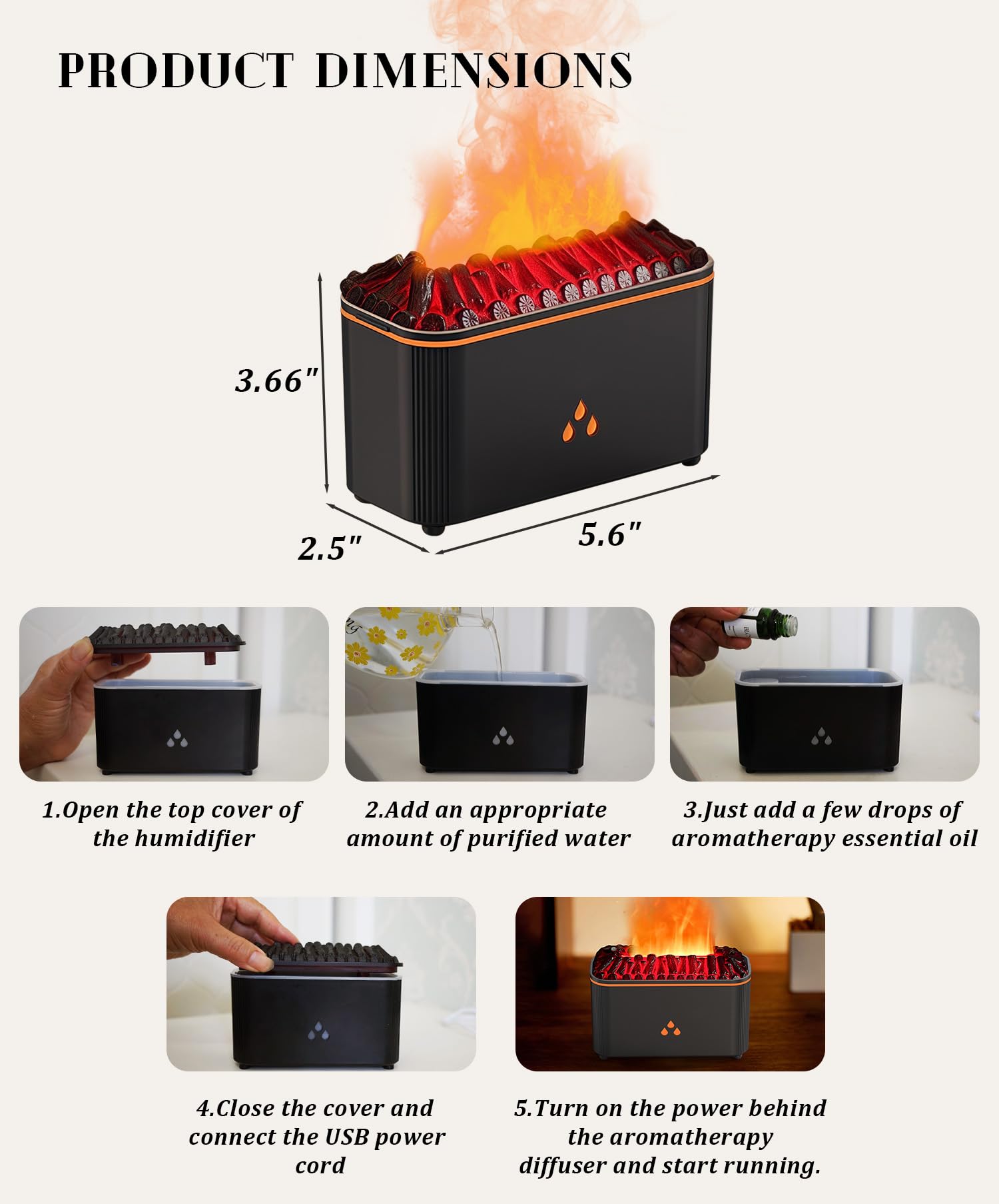 Lmzoka black-design diffuser blends with modern decor.