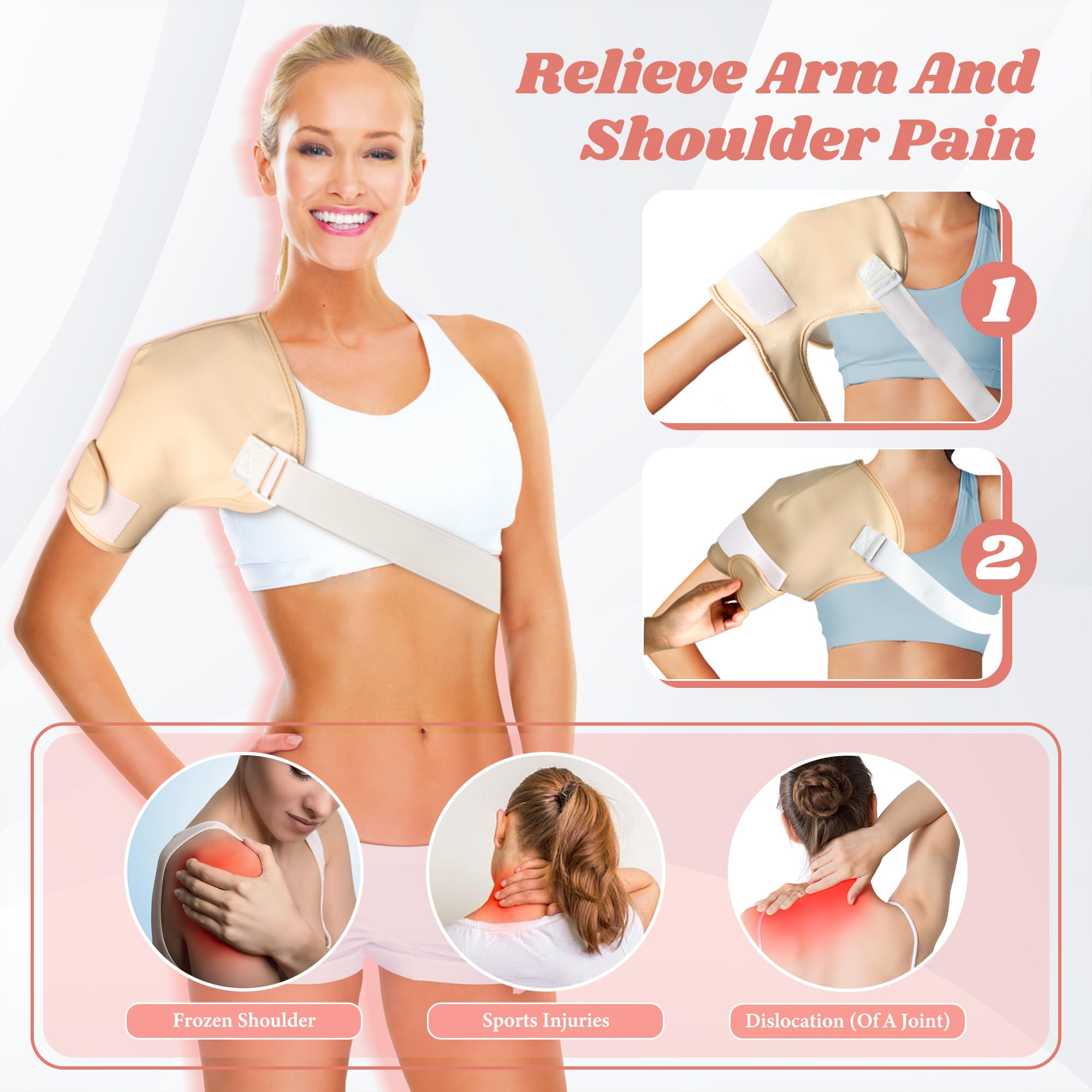 Lnkful shoulder wrap provides upper body support and comfortable compression