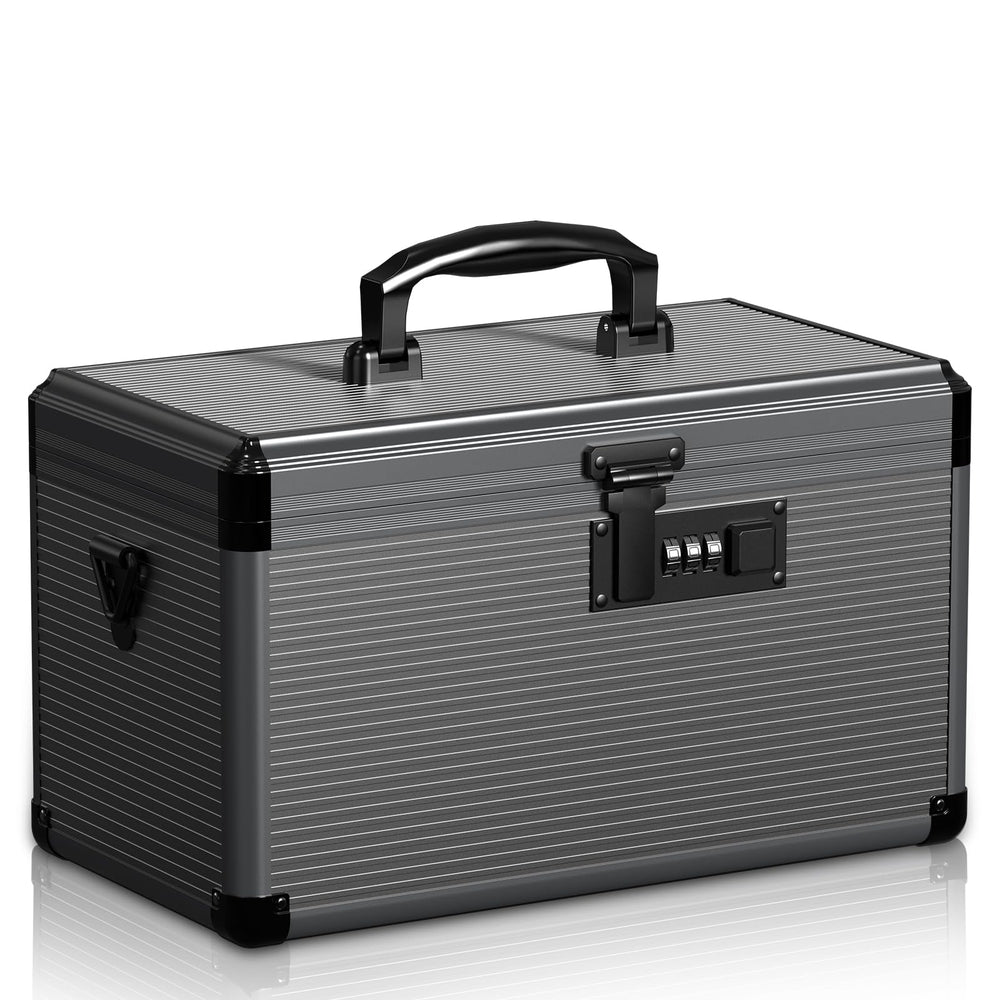 Lockbako medicine lock box front view showing secure code access for home storage