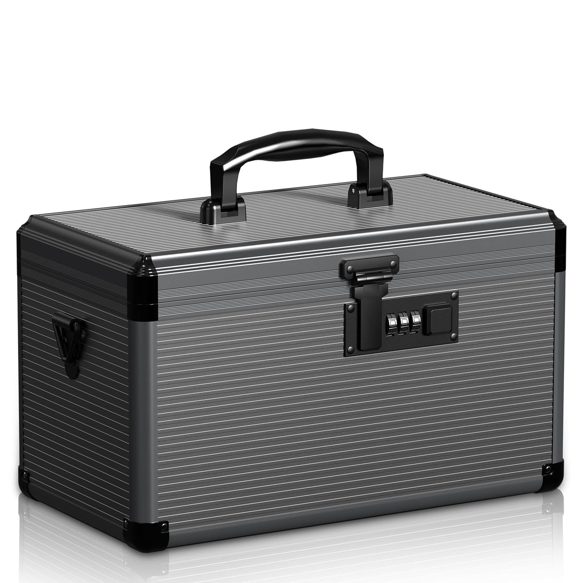 Lockbako medicine lock box front view showing secure code access for home storage