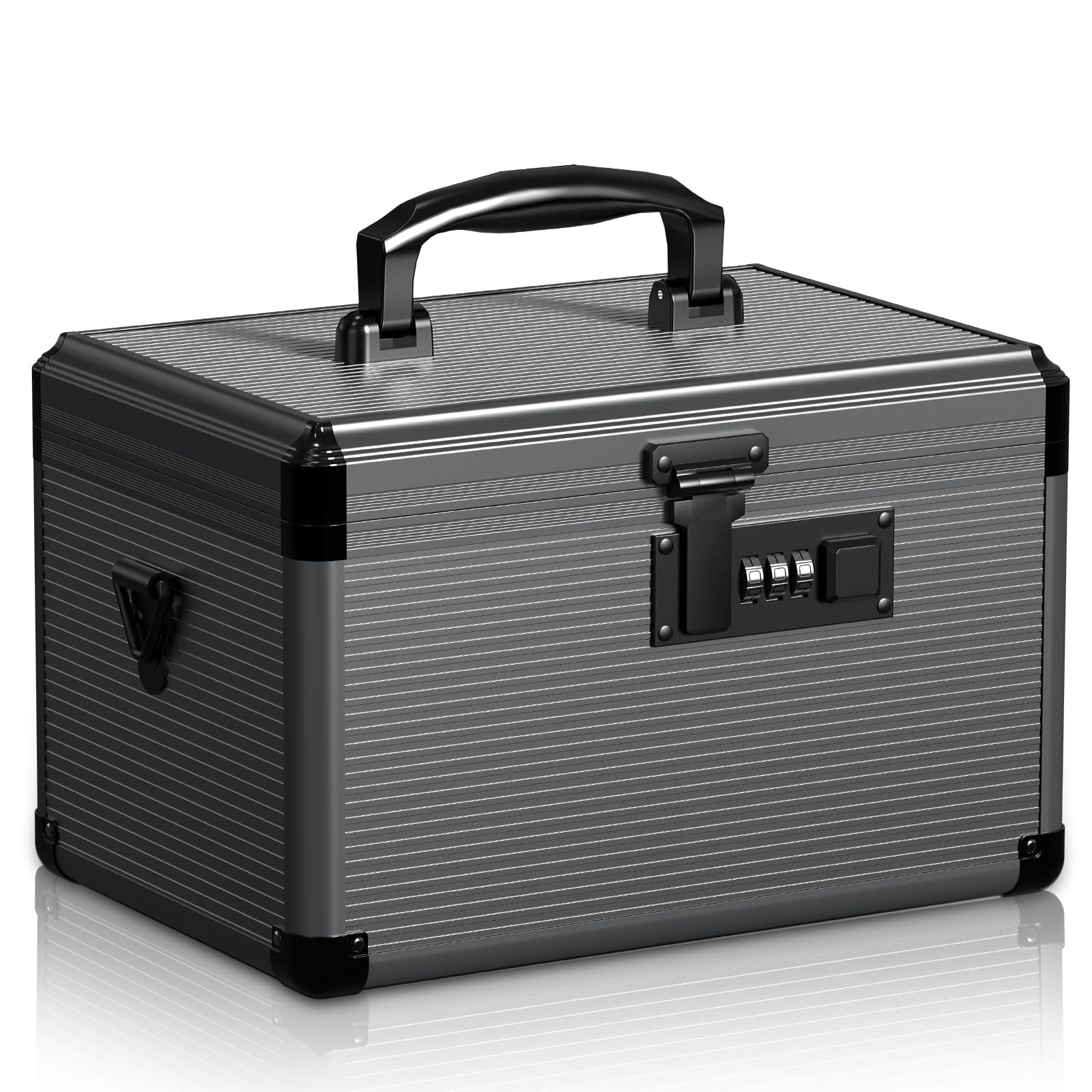 Lockbako medicine lock box with code lock for secure, quick access to meds.
