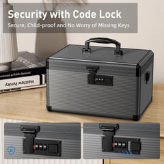 Lockbako medicine lock box small variant with pocket bag storage