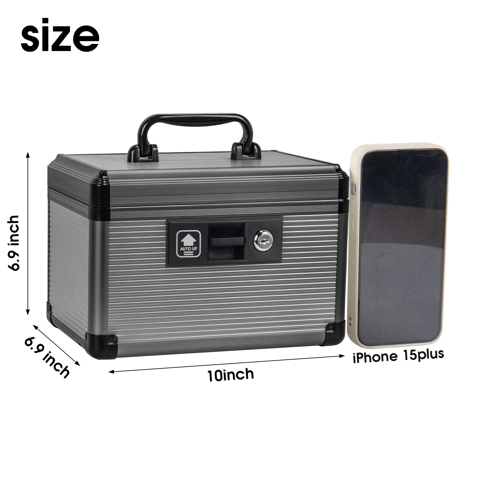 Lockbako lock box removable tray visible for easy medicine categorization and access.