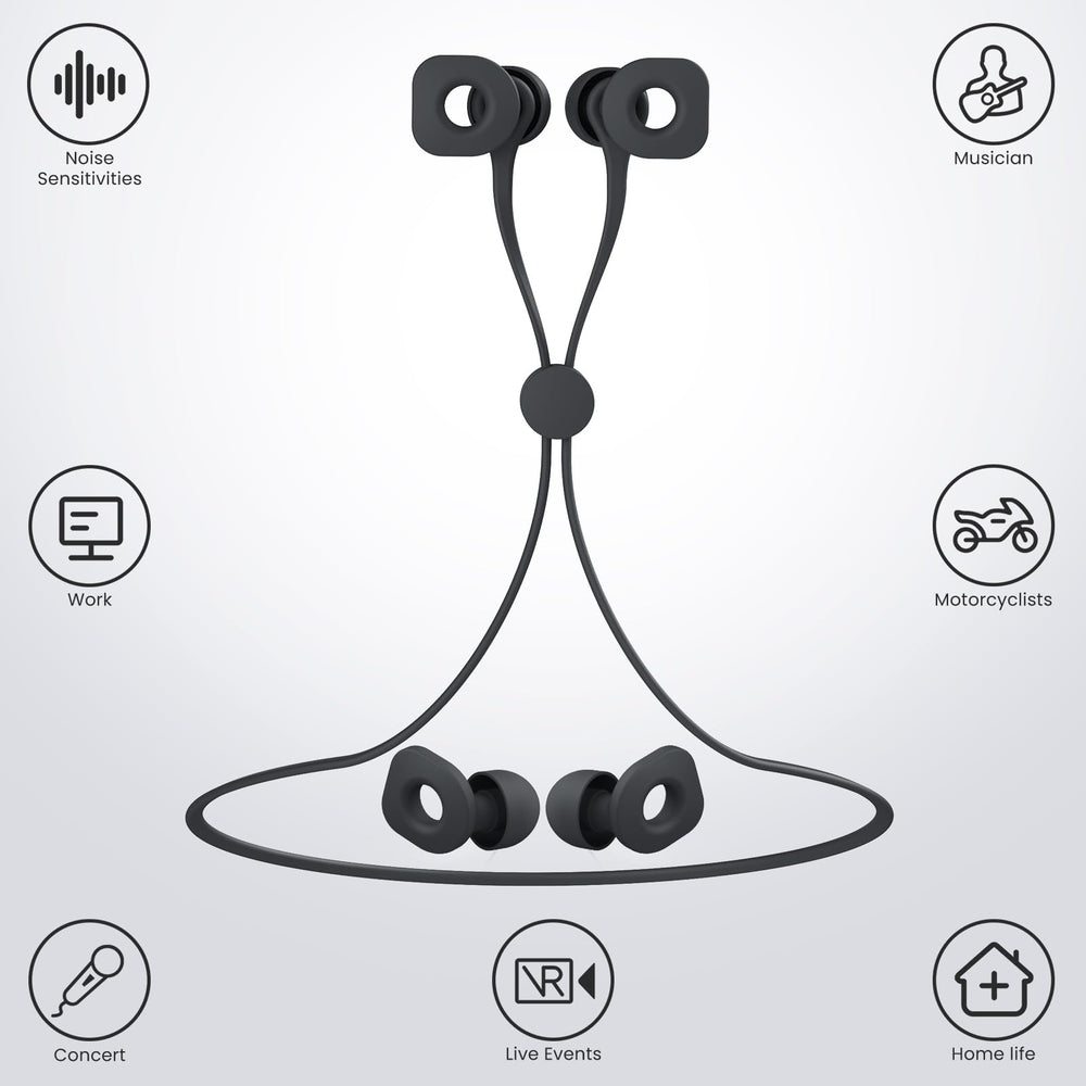 Loetruy soft silicone earplugs close-up highlighting comfortable all-day wear.