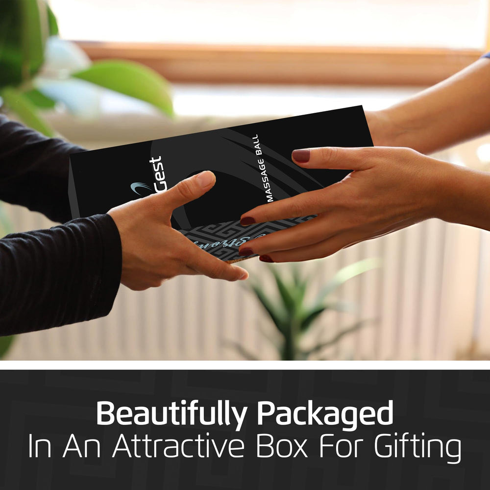 Logest 4-piece massage ball set packaging box displayed for gifting.