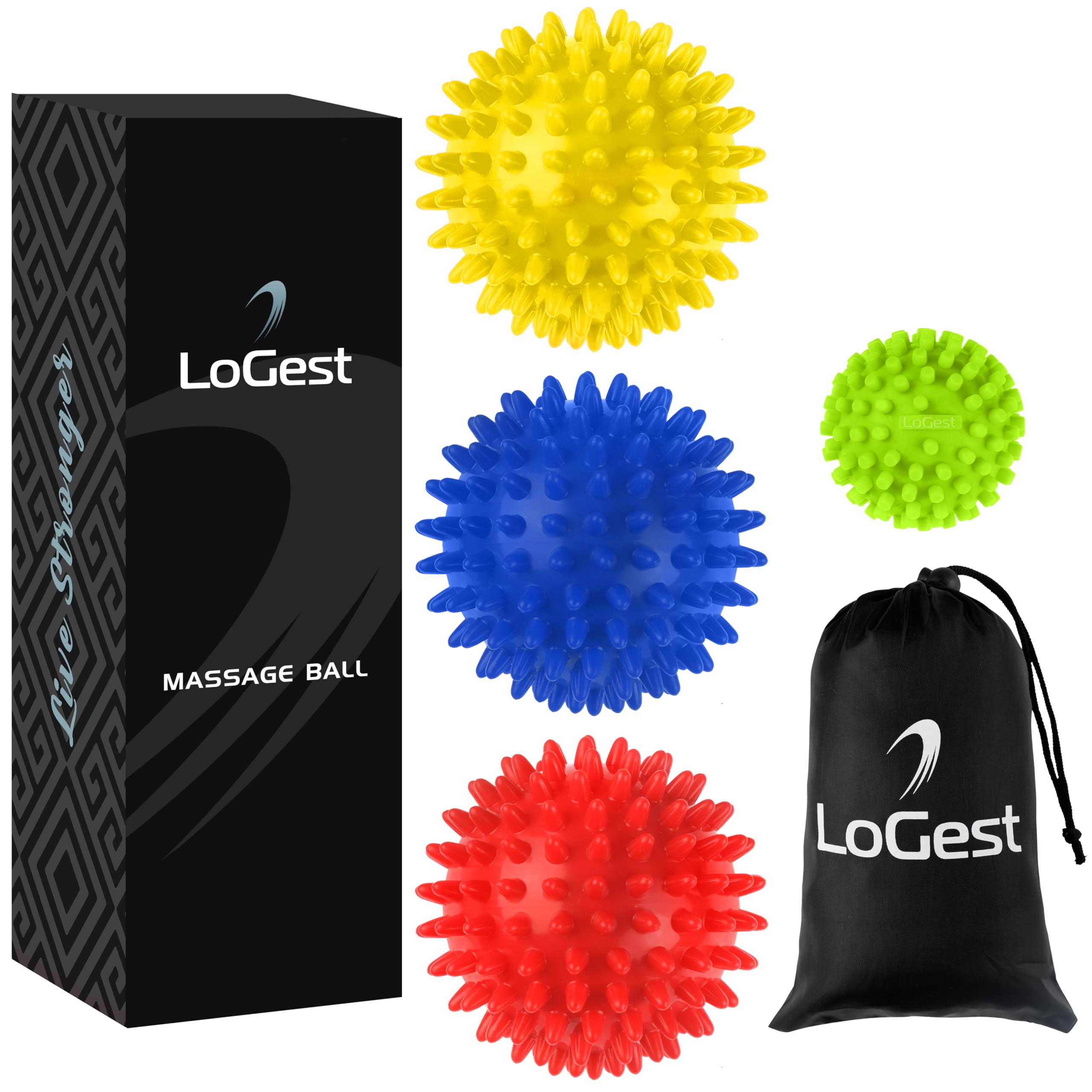 Logest foot massage ball set ready for home deep tissue relief.