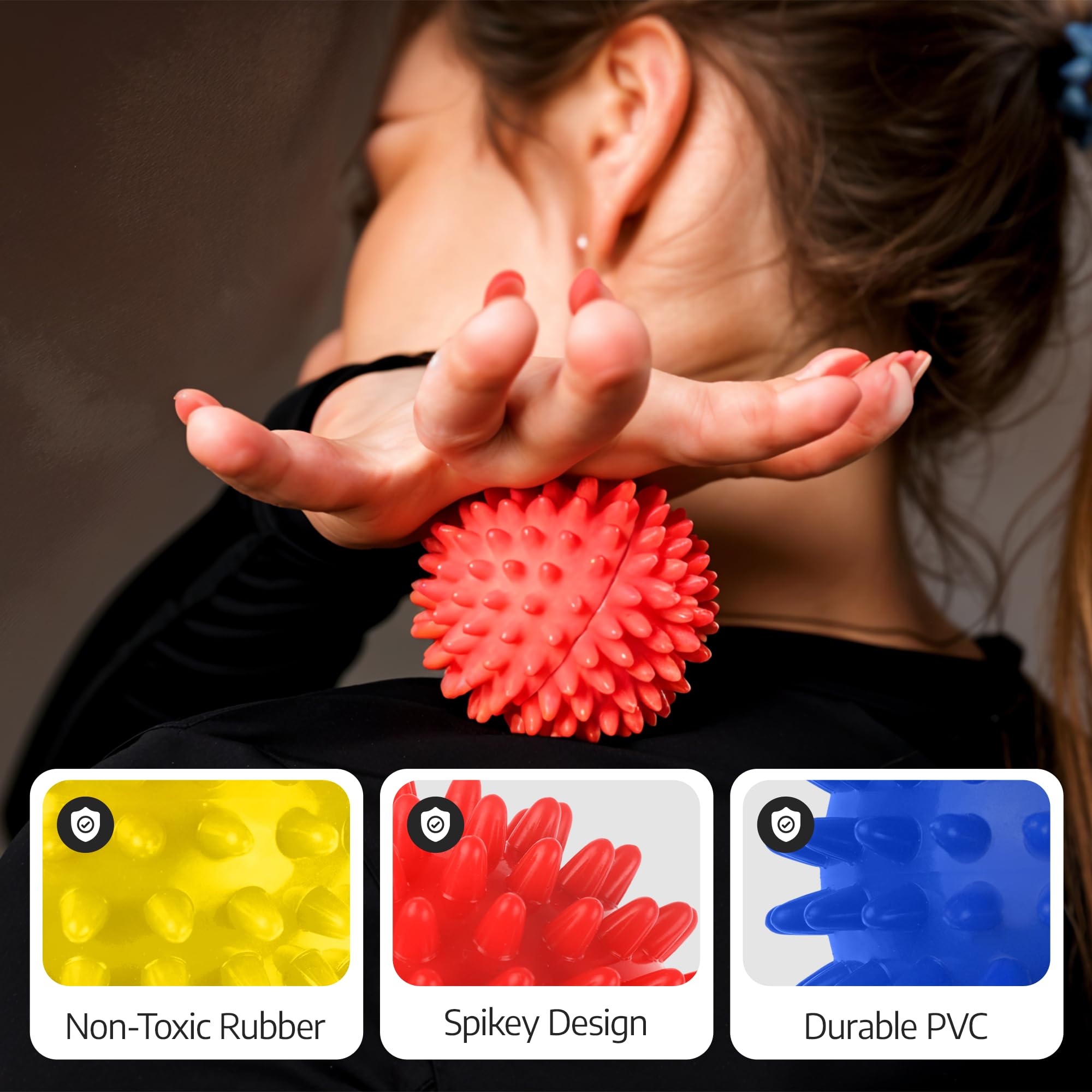 Logest small silicone massage ball ideal for targeted trigger point relief.
