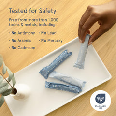 360-degree leak protection emphasis image, tampons expand for comprehensive coverage.