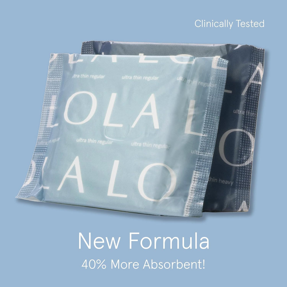 LOLA heavy absorbency pad close-up shows soft organic cotton.