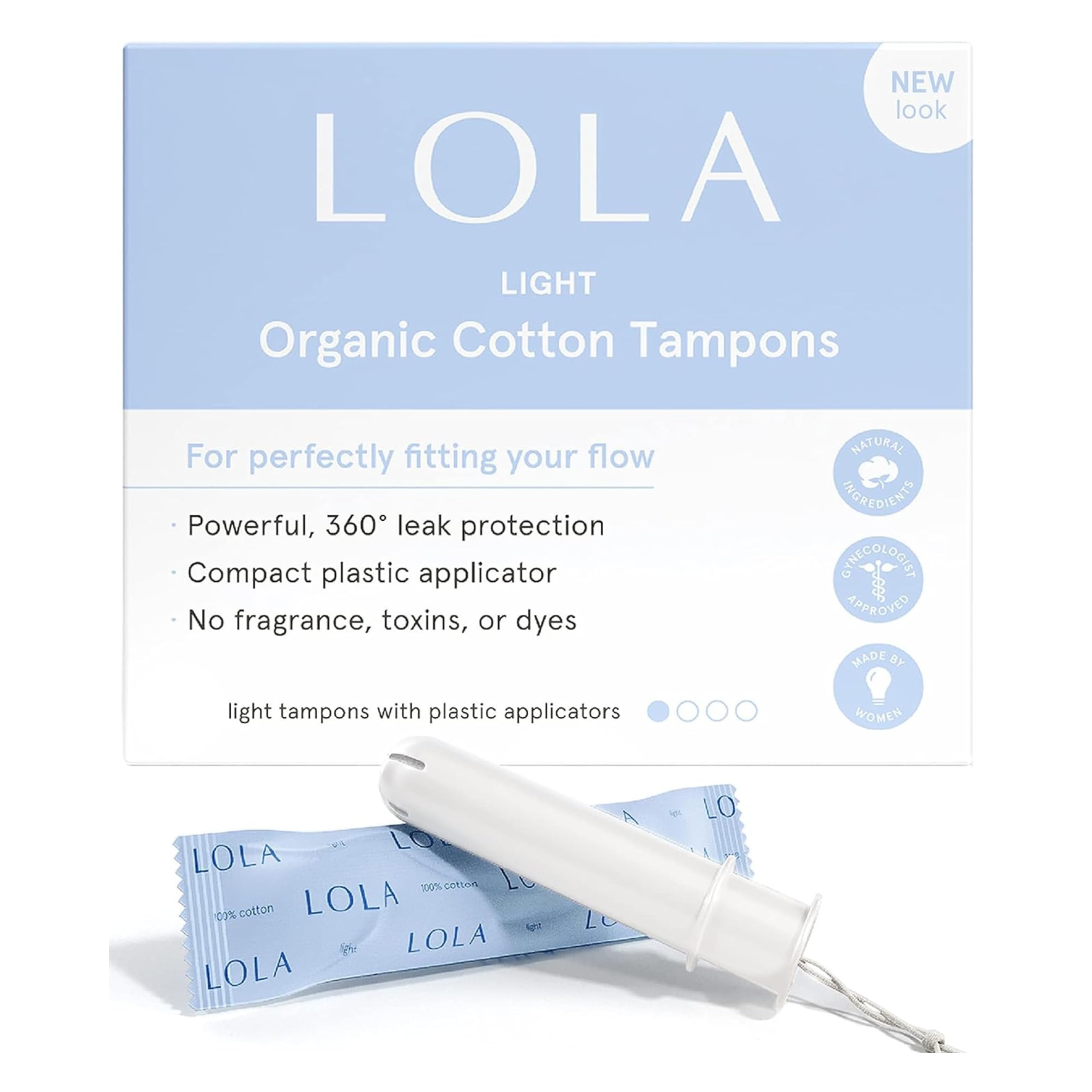 LOLA Light tampons with pocket-size applicator for on-the-go protection