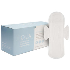 LOLA non-toxic cotton pad with wings provides secure, comfortable protection in daily wear.
