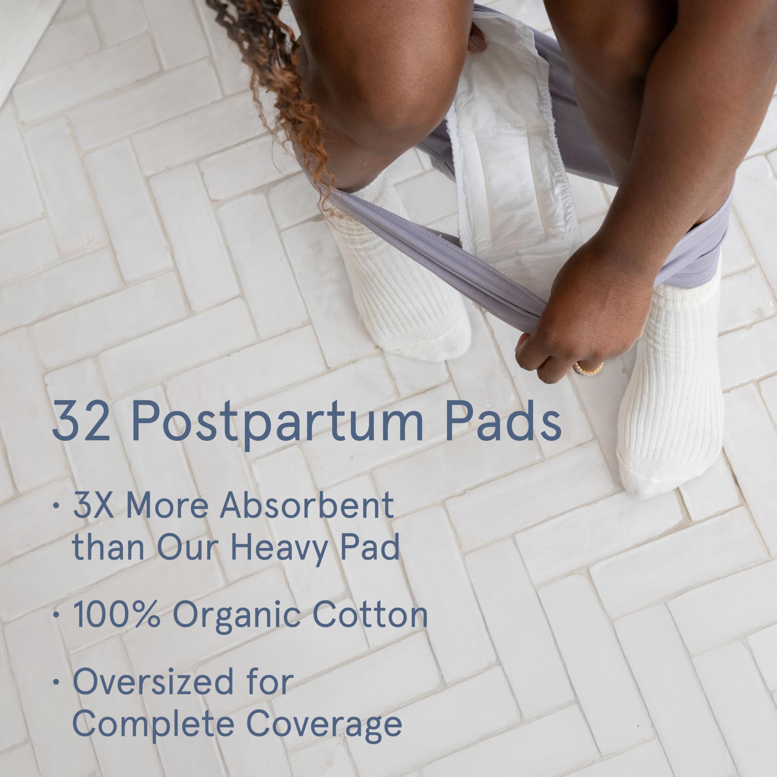 LOLA postpartum pad extra-long overnight design for full-length protection